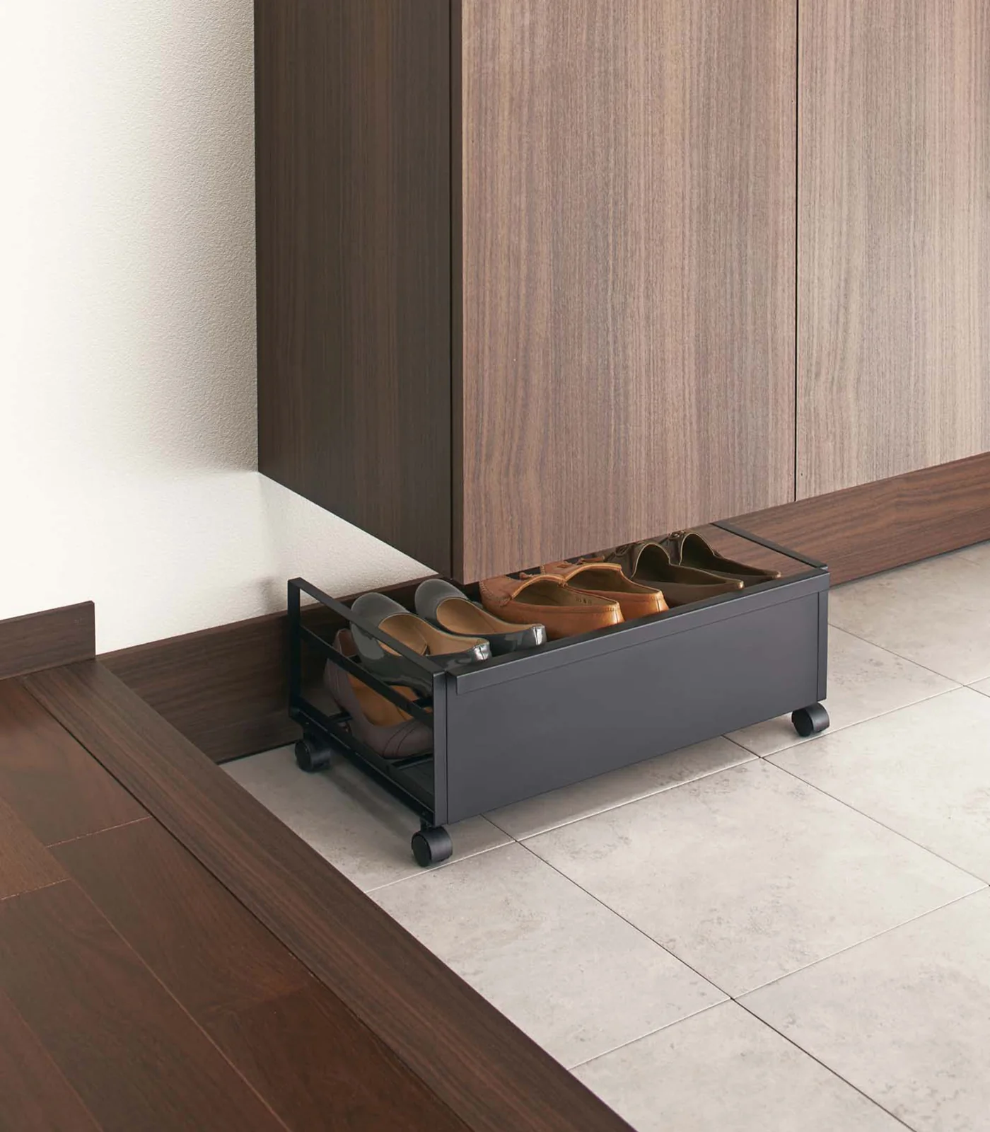 Rolling Shoe Rack (9" H) - Steel - Image 5