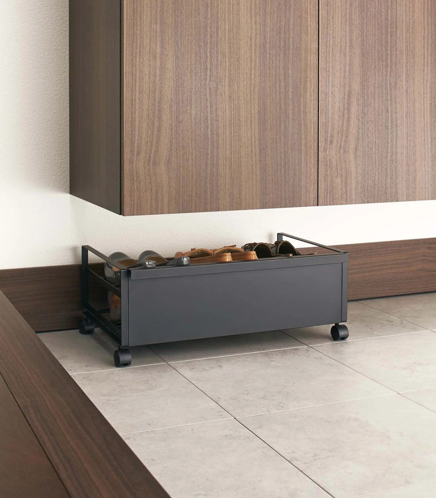 Rolling Shoe Rack (9" H) - Steel - Image 7