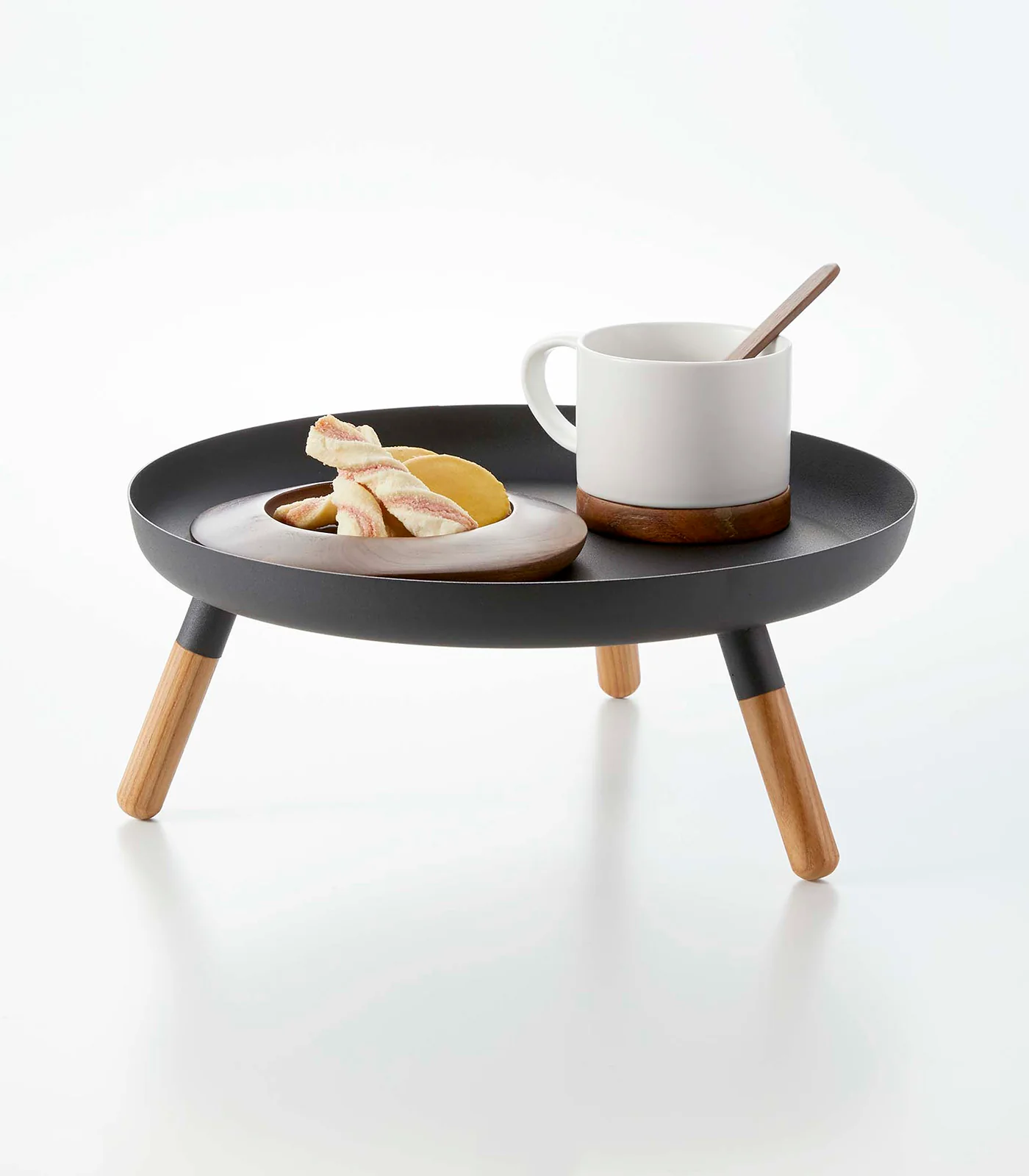 Countertop Pedestal Tray (5" H) - Steel + Wood - Image 9