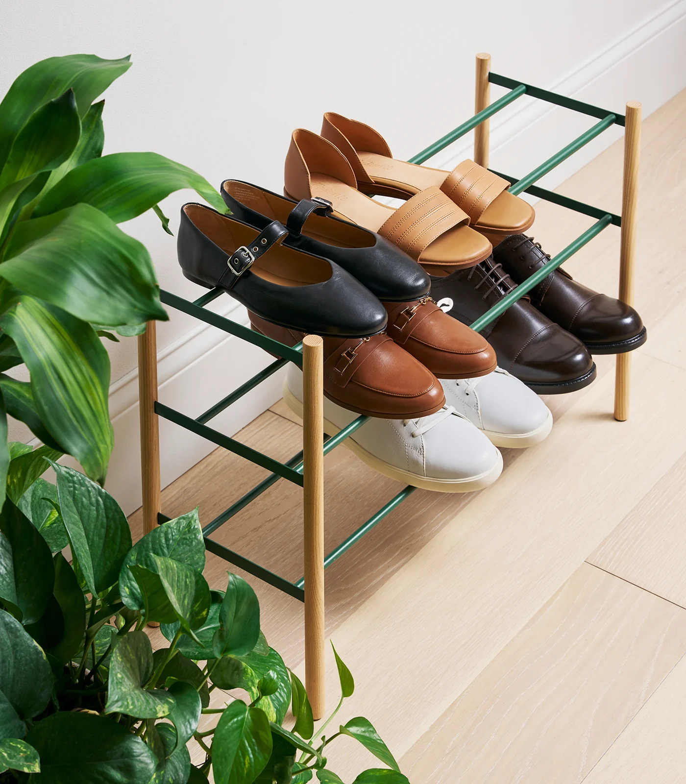 Expandable Shoe Rack (18" H) - Steel + Wood - Image 10