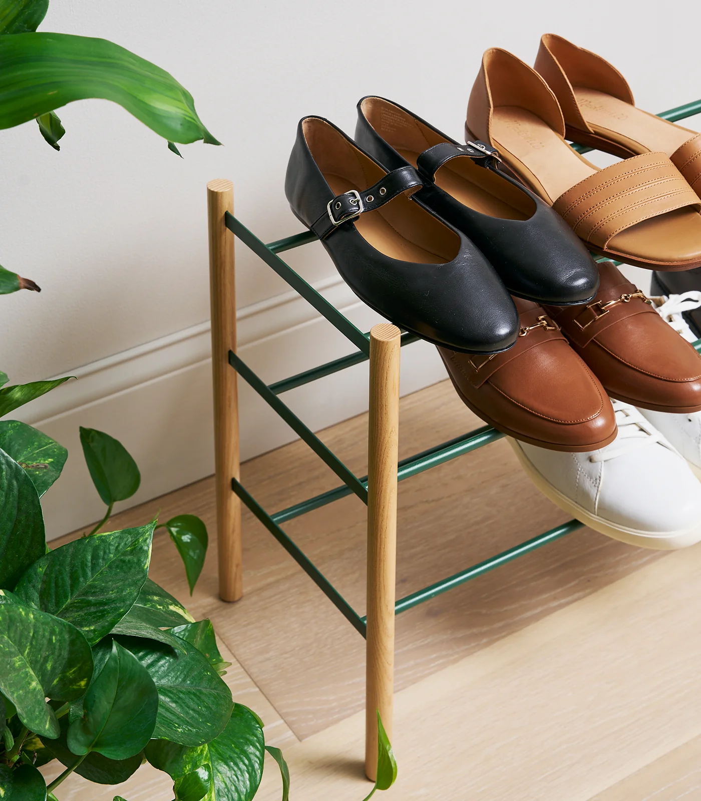 Expandable Shoe Rack (18" H) - Steel + Wood - Image 11