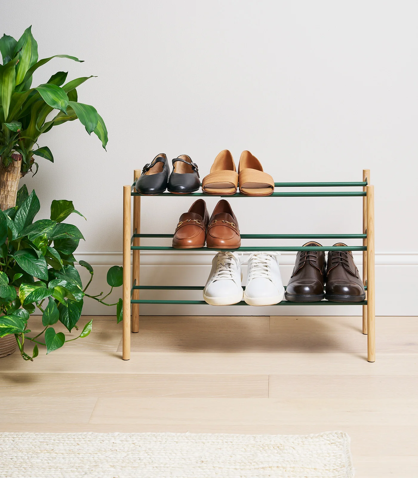 Expandable Shoe Rack (18" H) - Steel + Wood - Image 12