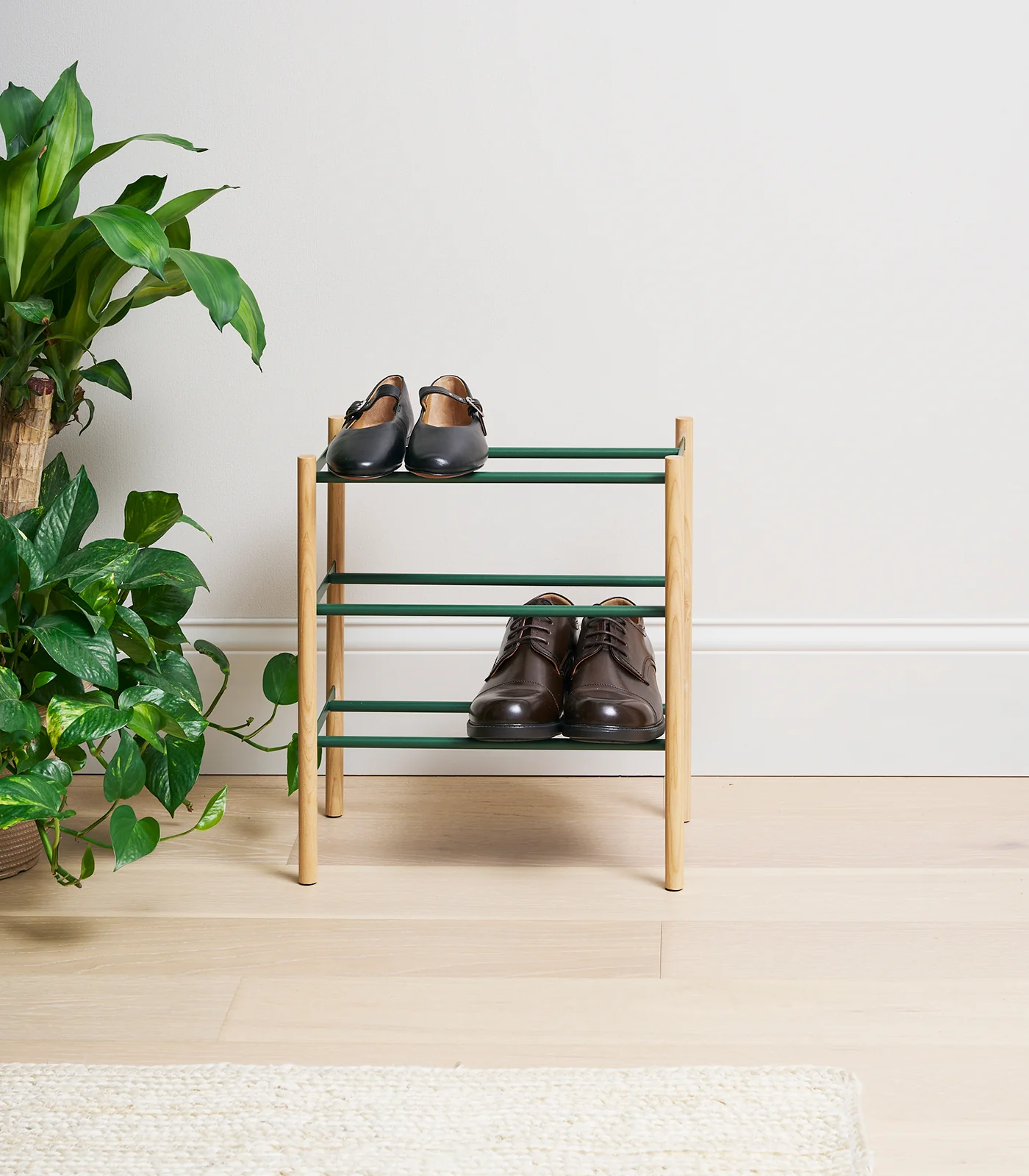 Expandable Shoe Rack (18" H) - Steel + Wood - Image 13