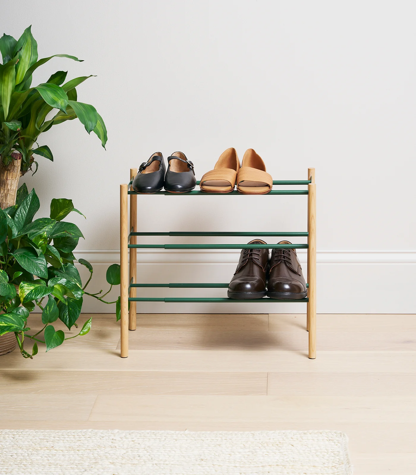 Expandable Shoe Rack (18" H) - Steel + Wood - Image 14