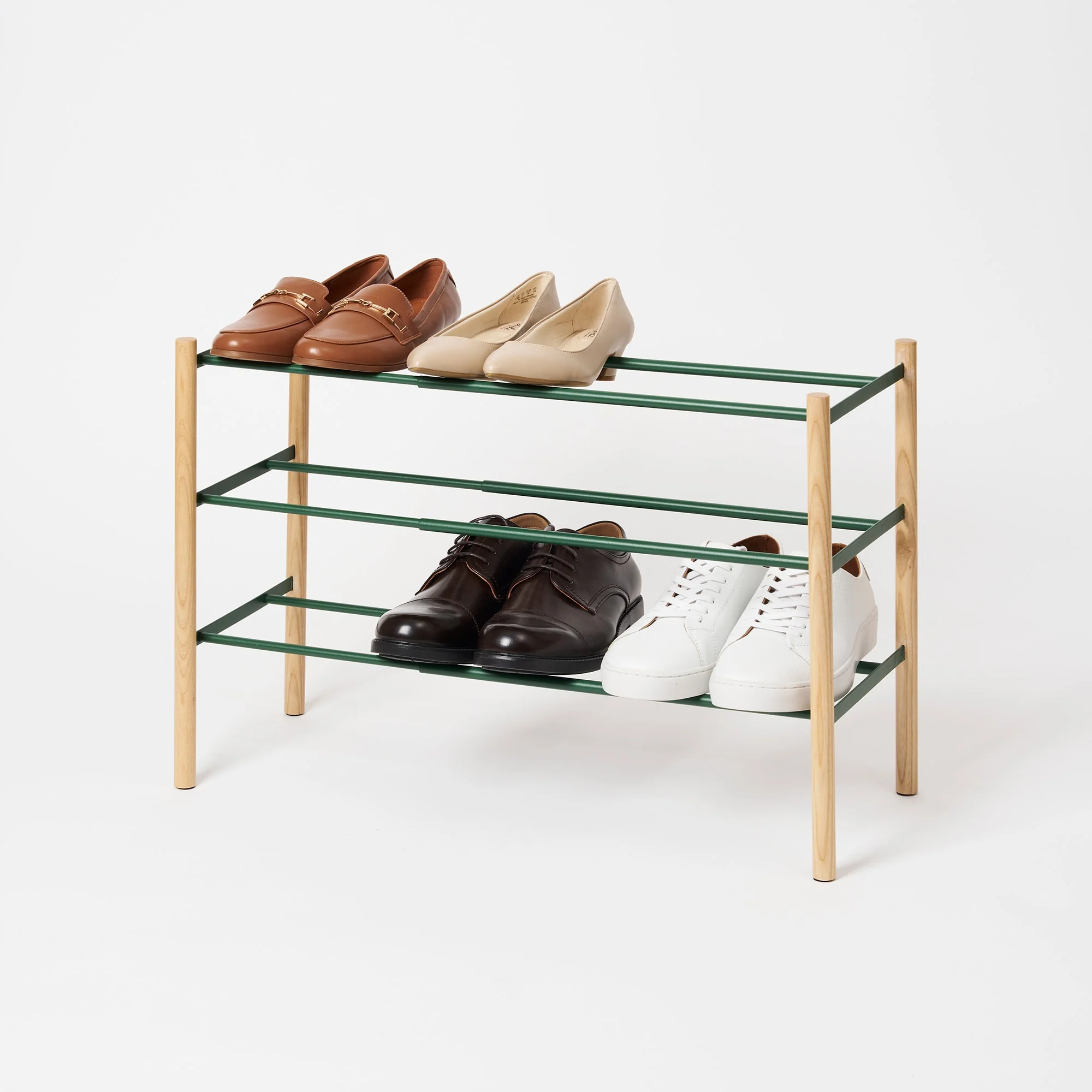 Expandable Shoe Rack (18" H) - Steel + Wood - Image 15