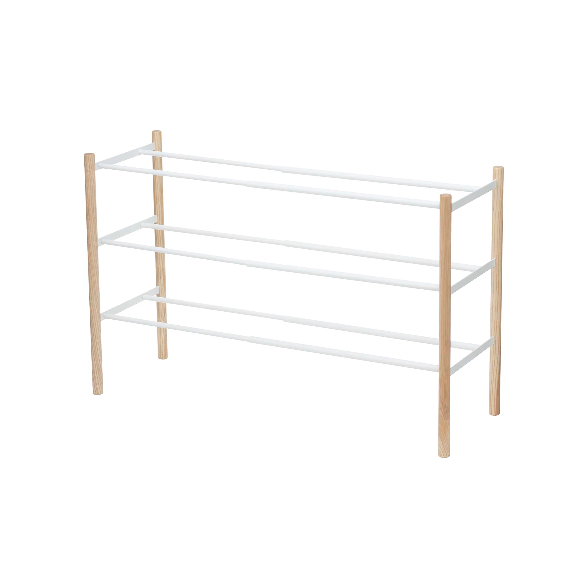 Expandable Shoe Rack (18" H) - Steel + Wood - Image 6