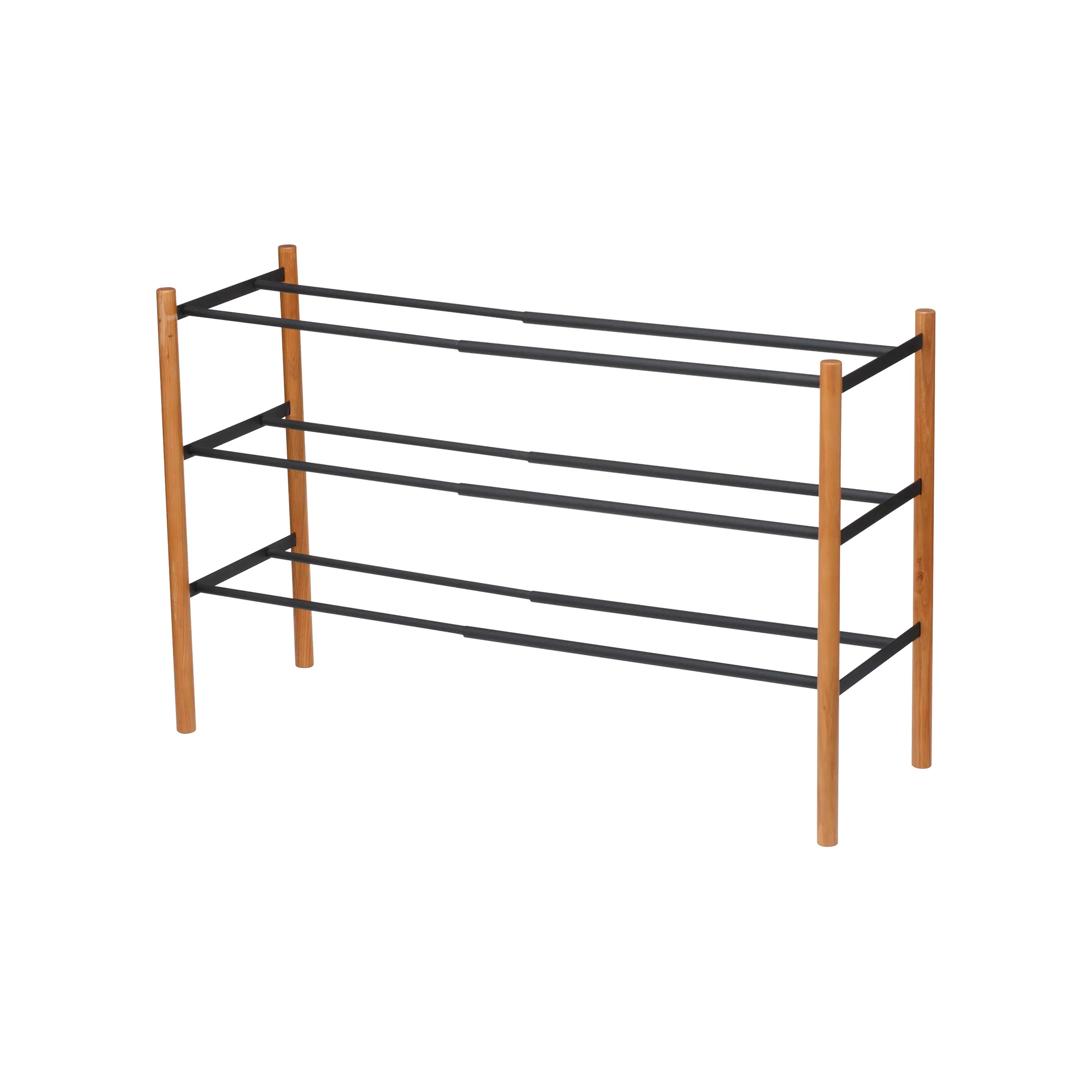 Expandable Shoe Rack (18" H) - Steel + Wood - Image 8