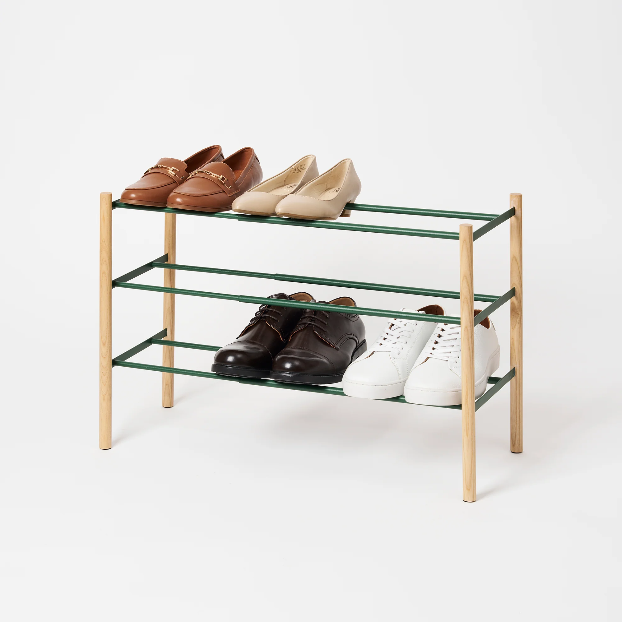 Expandable Shoe Rack (18" H) - Steel + Wood - Image 9