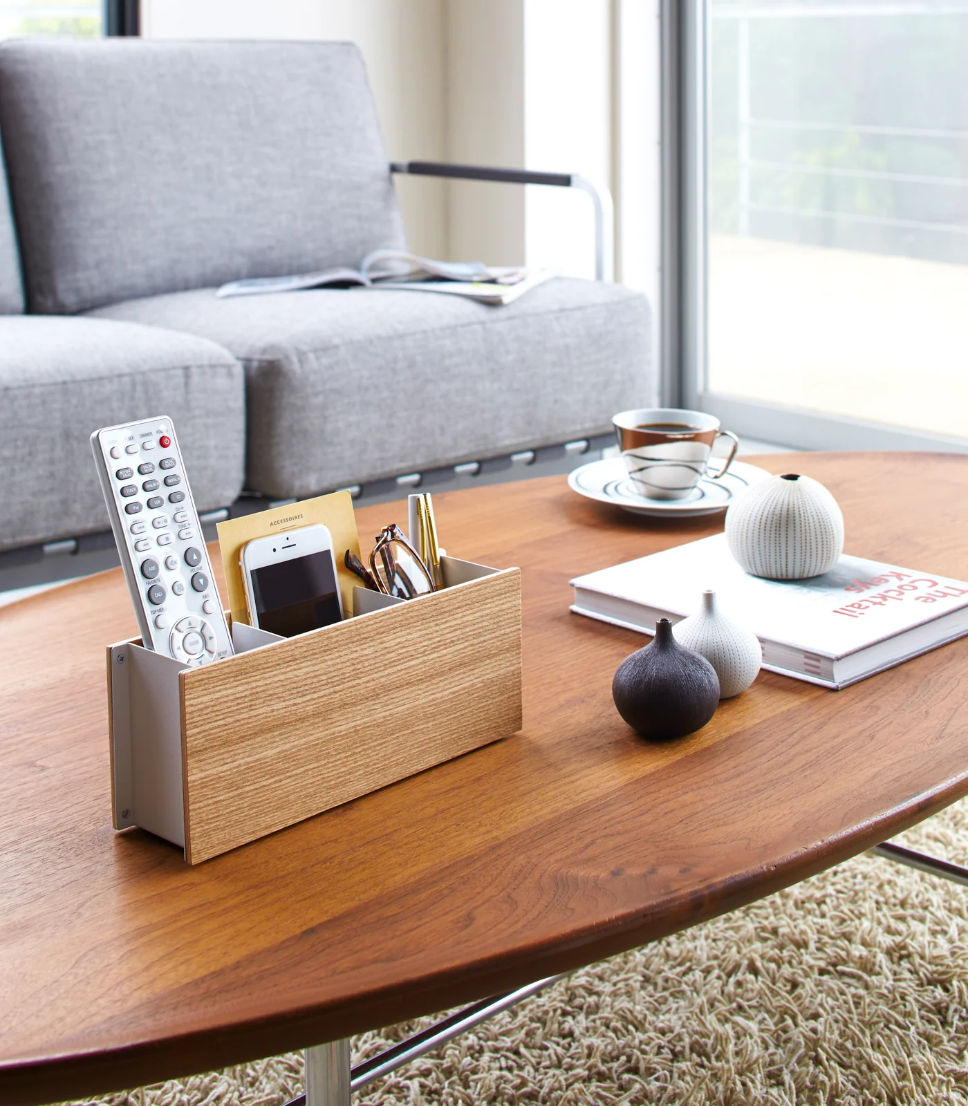 Desk Organizer - Small - Steel + Wood - Image 2
