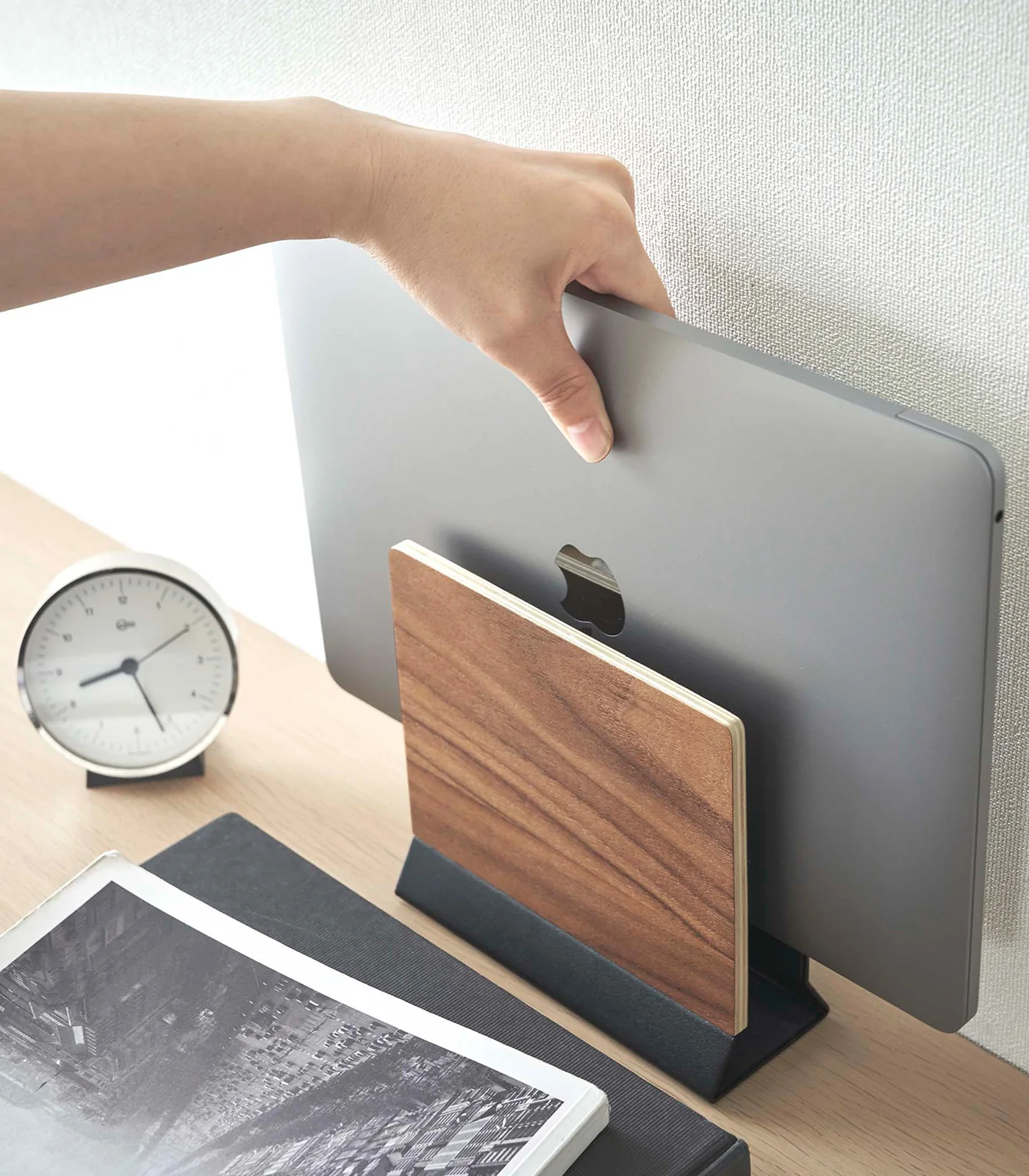 Slim Laptop Stand - Steel + Wood - Image 15