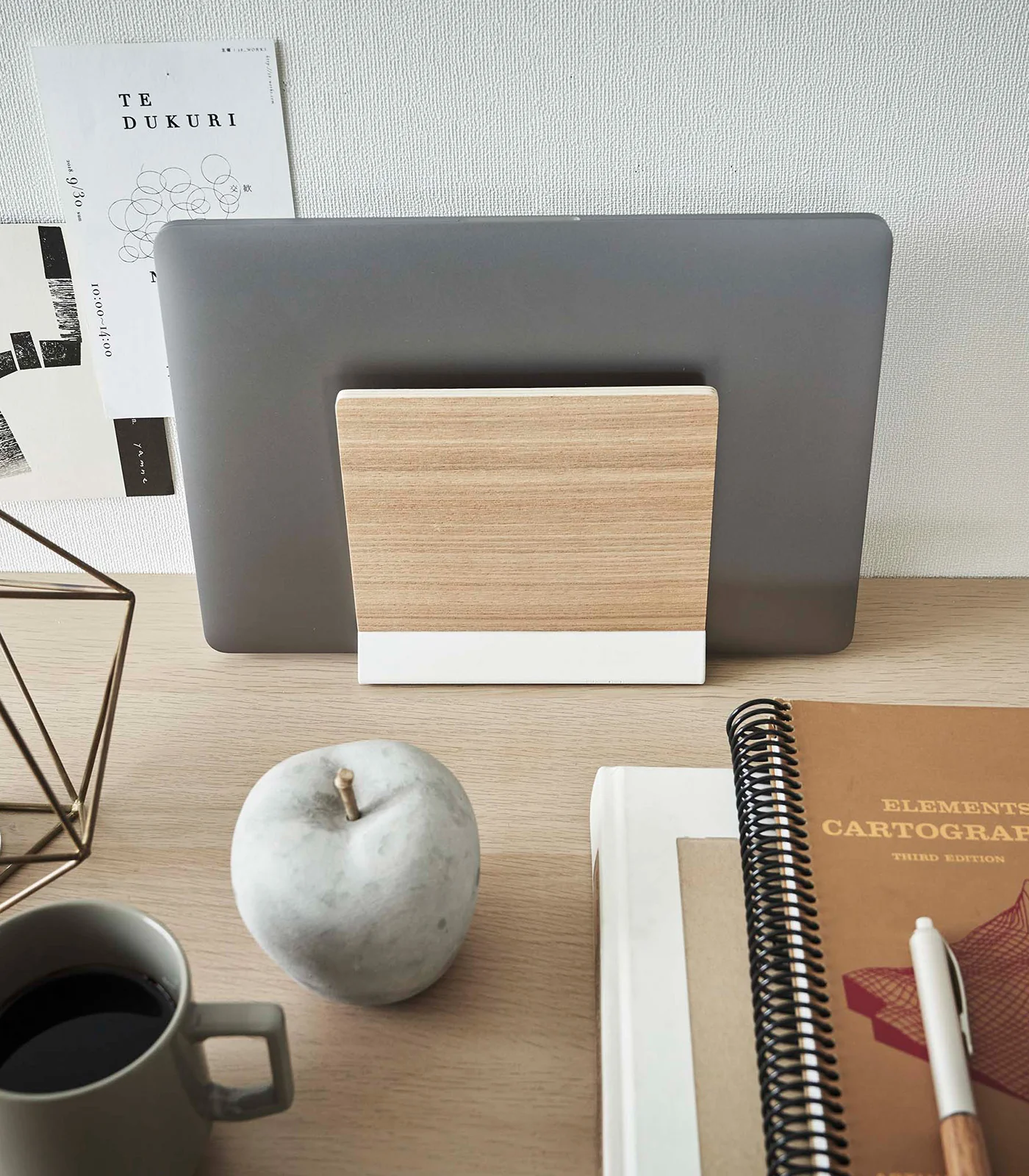 Slim Laptop Stand - Steel + Wood - Image 3