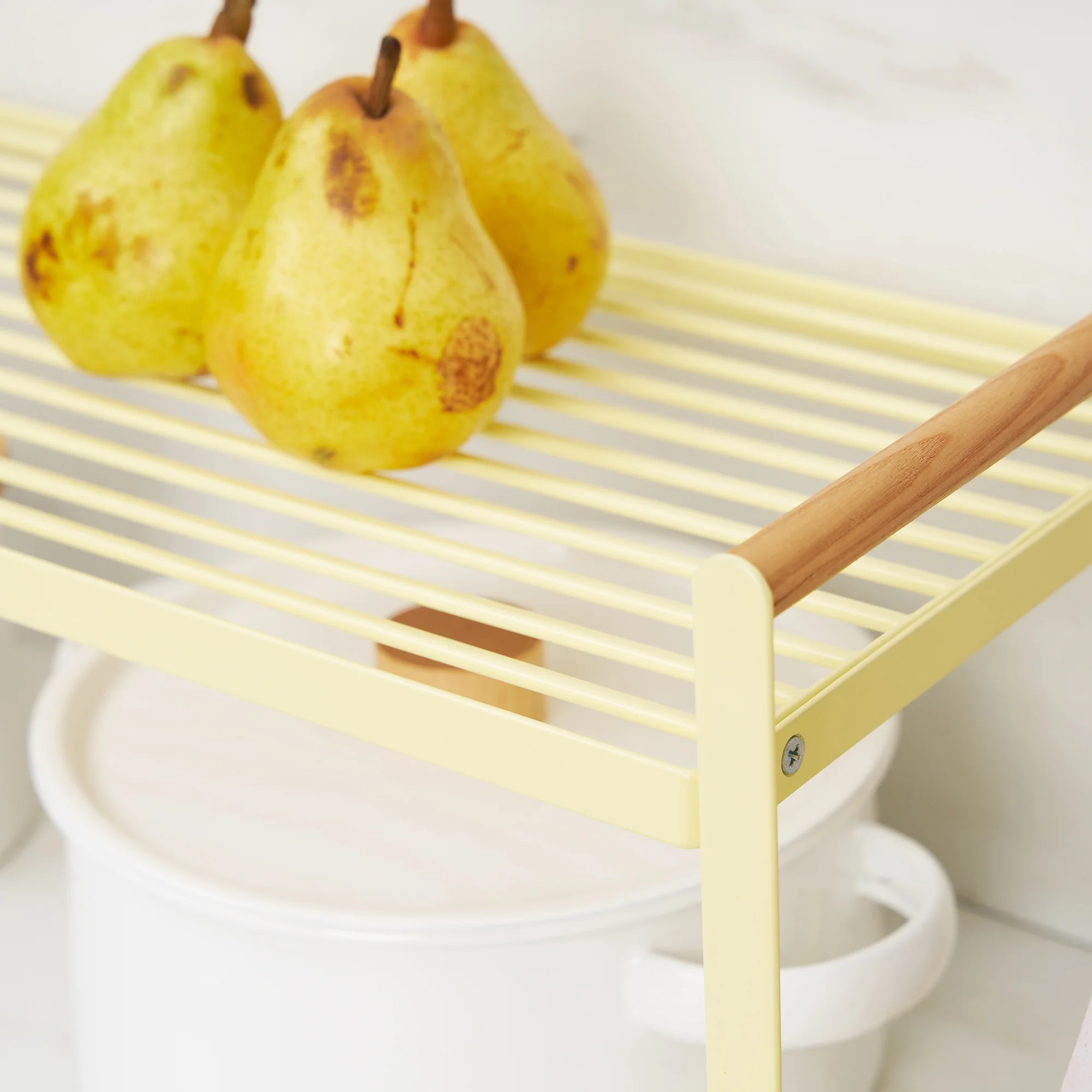 Countertop Wire Shelf - Steel + Wood - Image 6