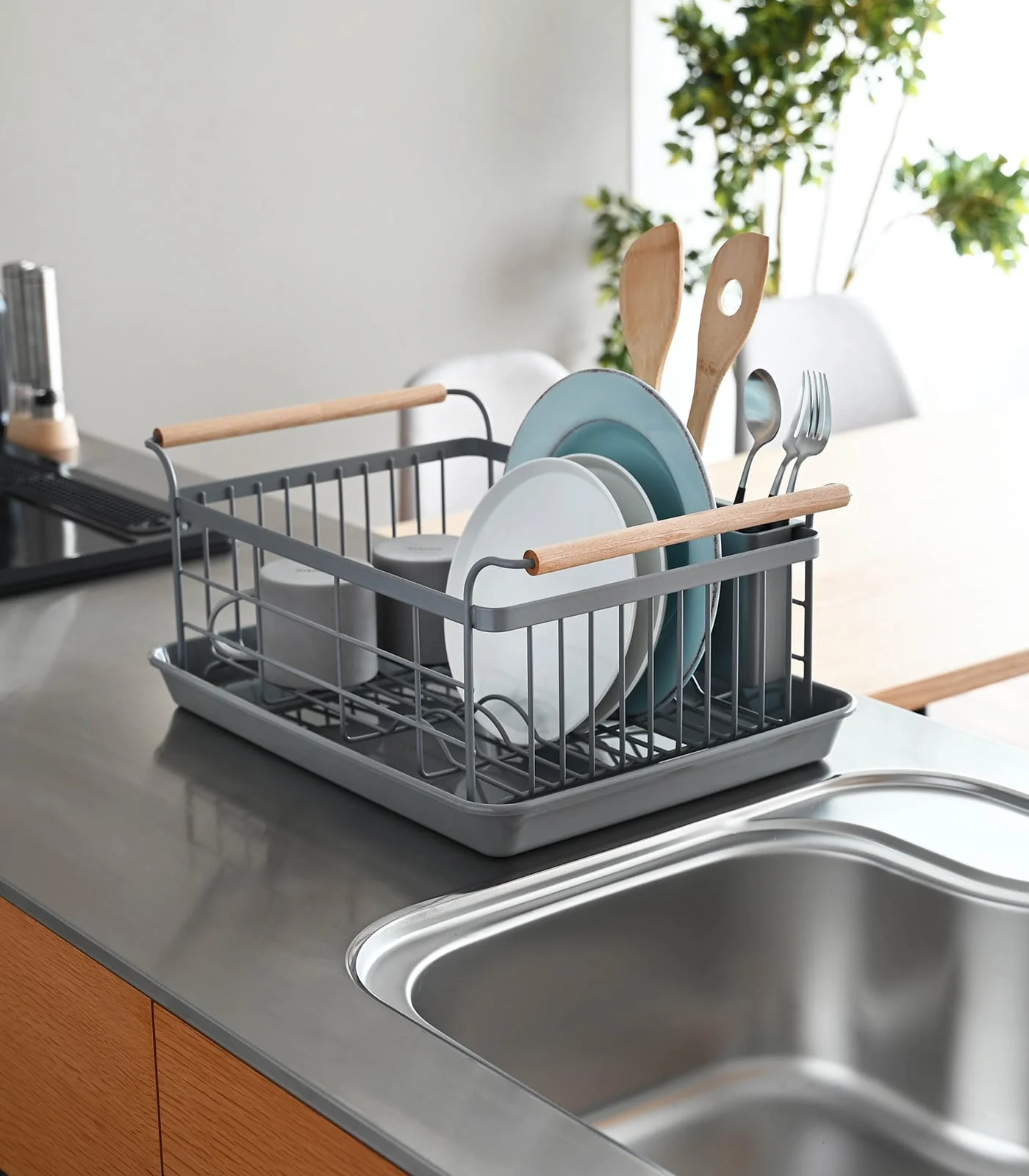 Dish Rack - Steel + Wood - Image 11
