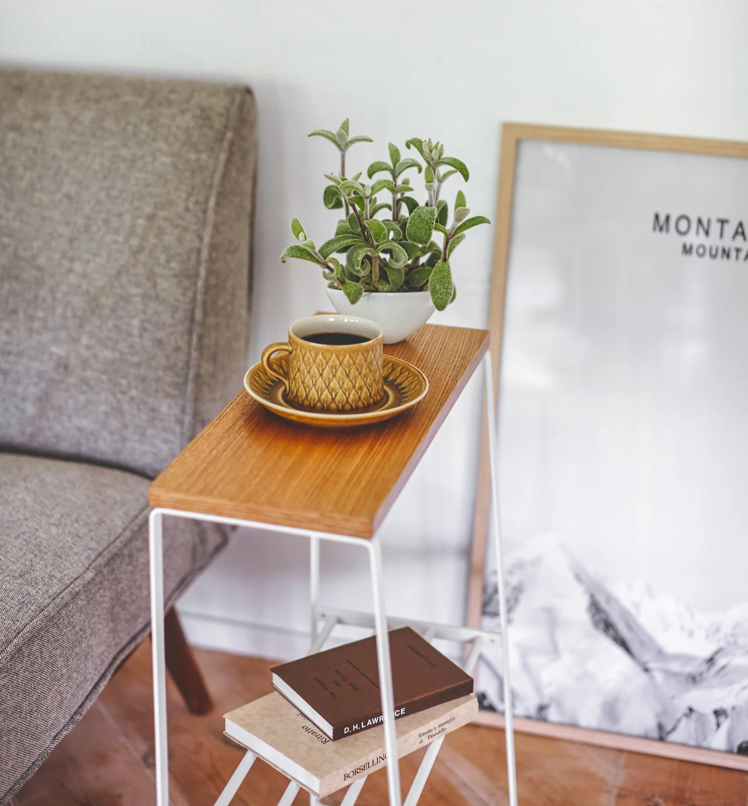 End Table (22" H)  - Steel + Wood - Image 2