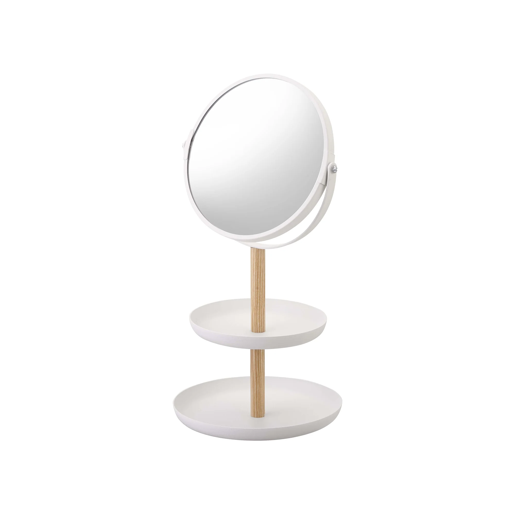 Two-Tier Jewelry Tray With Mirror - Steel + Wood - Image 7