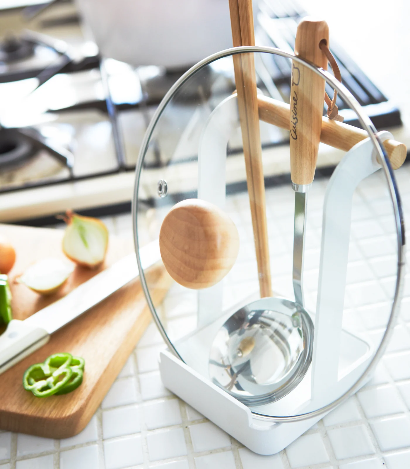 Lid & Ladle Stand - Steel + Wood - Image 4