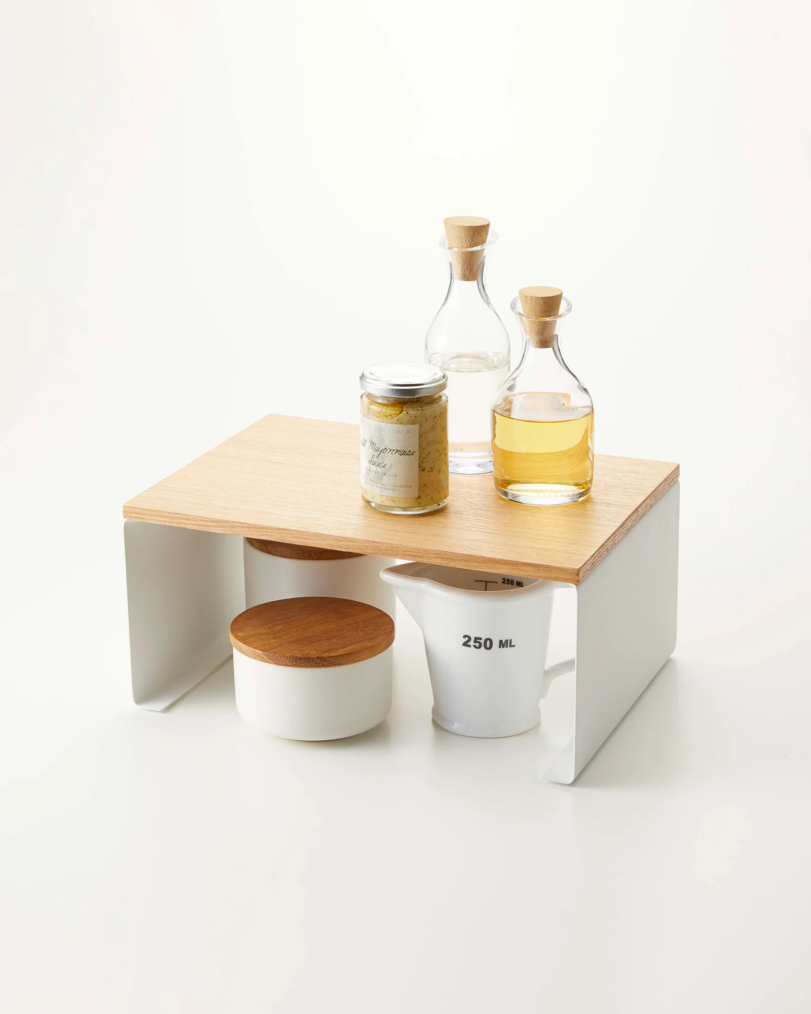Stackable Countertop Shelf - Two Sizes - Steel + Wood - Image 10