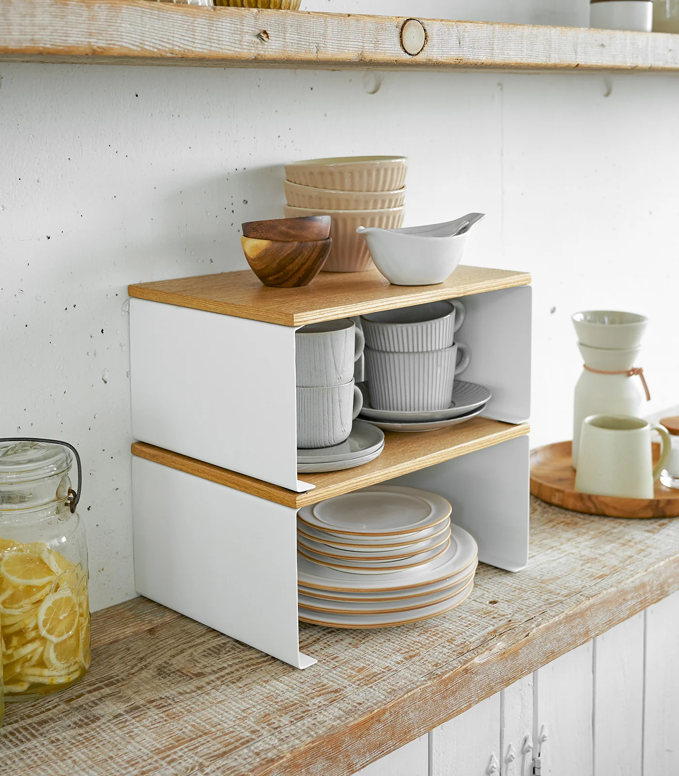 Stackable Countertop Shelf - Two Sizes - Steel + Wood - Image 16