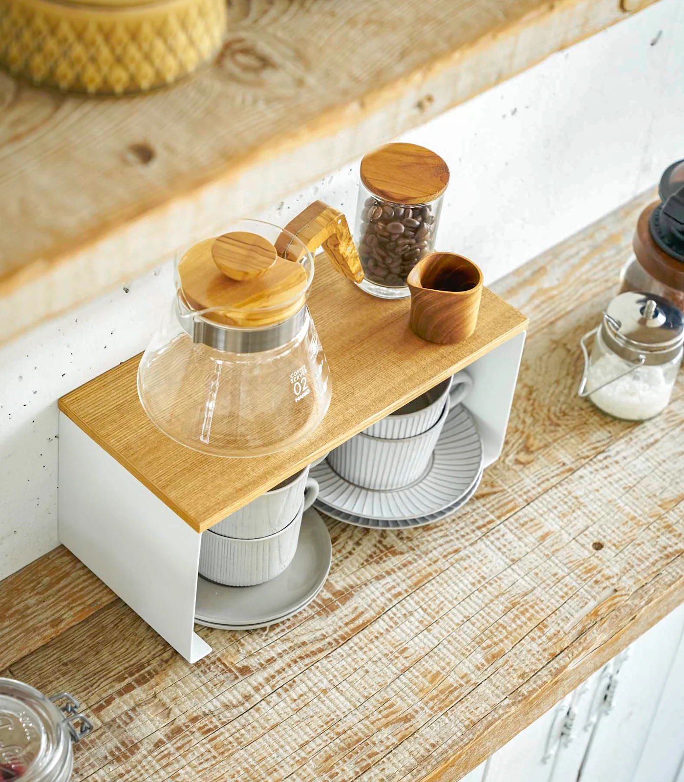 Stackable Countertop Shelf - Two Sizes - Steel + Wood - Image 3