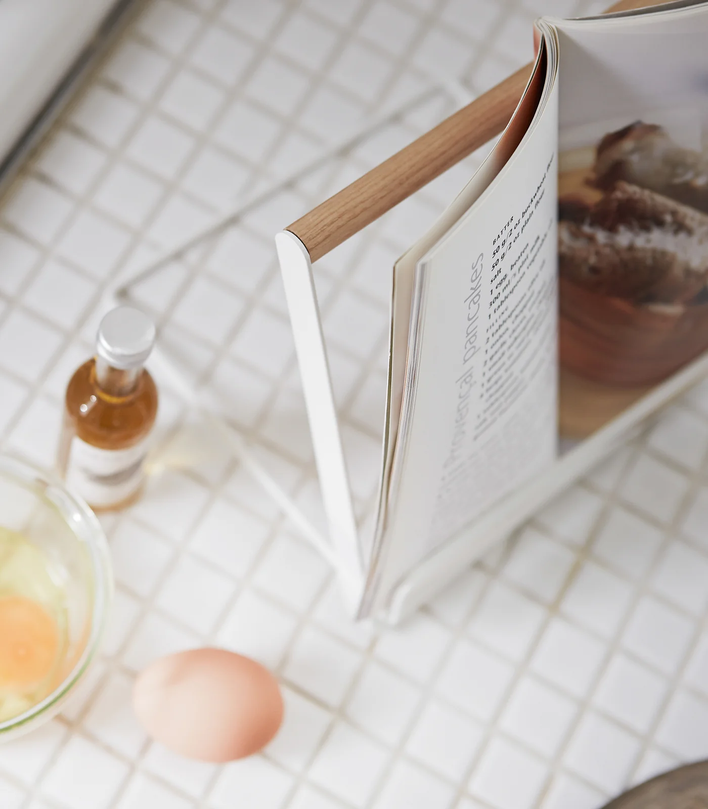Tablet and Cookbook Stand - Steel + Wood - Image 7