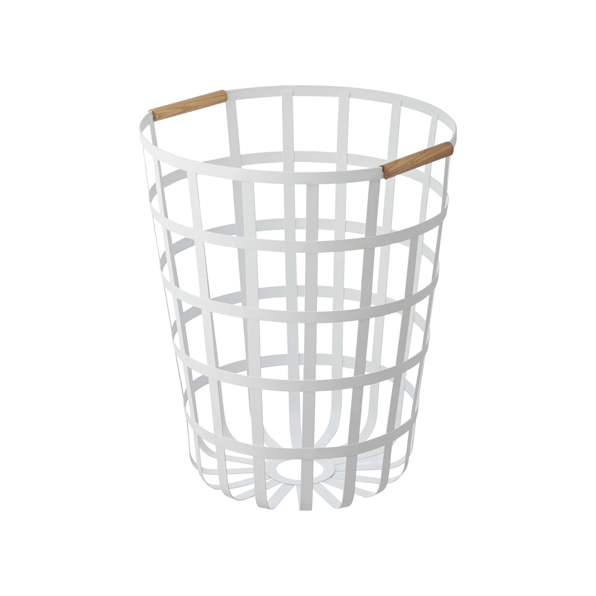 Wire Basket (18" H) - Steel + Wood - Image 3
