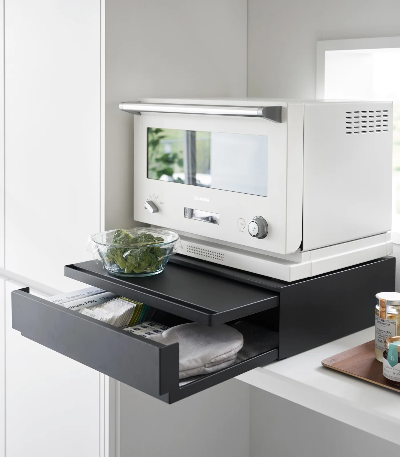 Countertop Drawer with Pull-Out Shelf - Steel - Image 12