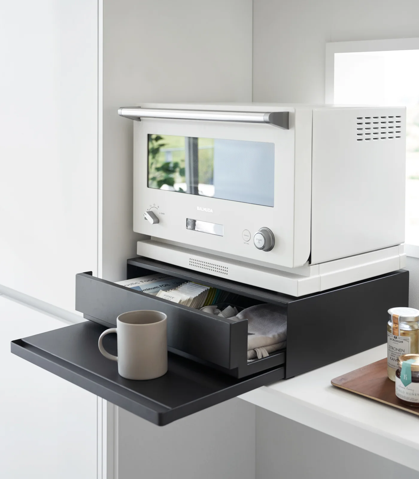 Countertop Drawer with Pull-Out Shelf - Steel - Image 13