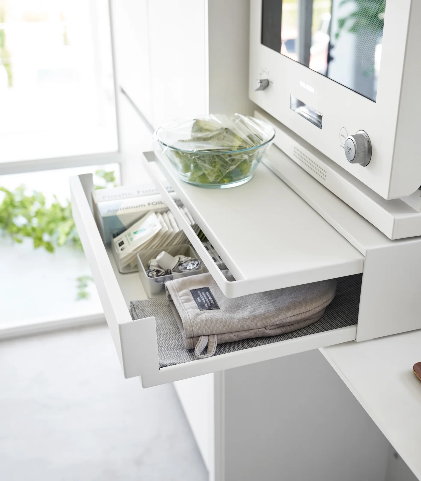 Countertop Drawer with Pull-Out Shelf - Steel - Image 7