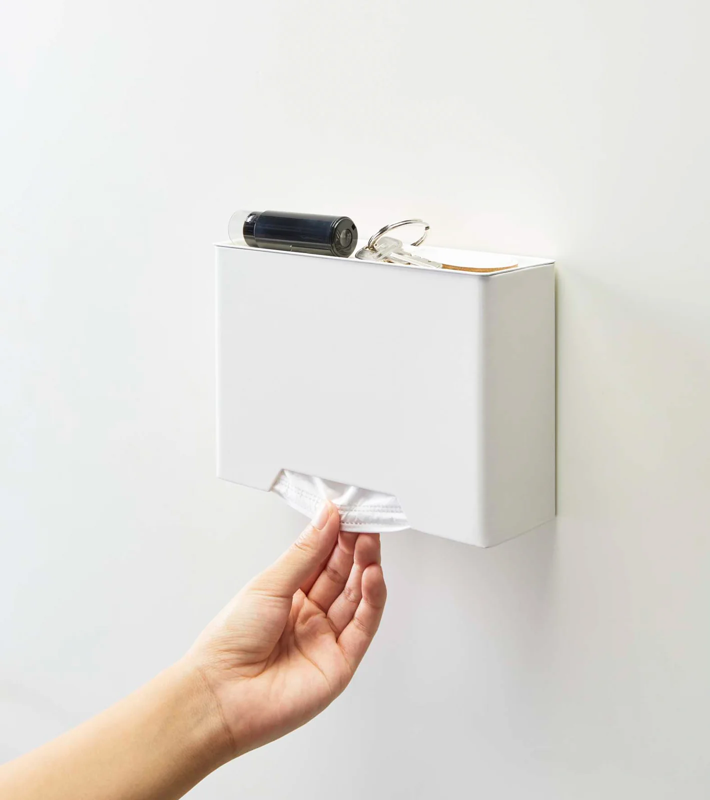 Magnetic Face Mask Dispenser - Steel - Image 2