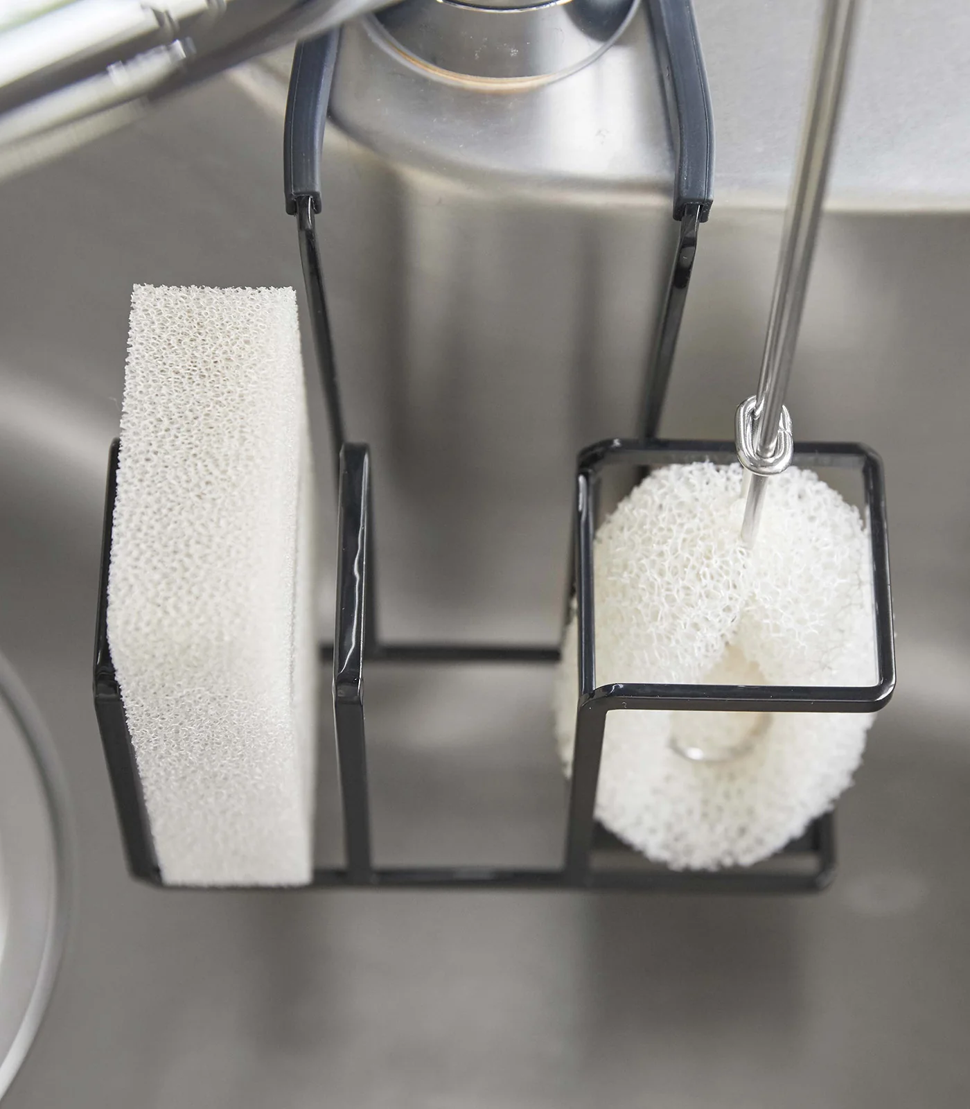 Faucet-Hanging Sponge & Brush Holder - Steel - Image 11