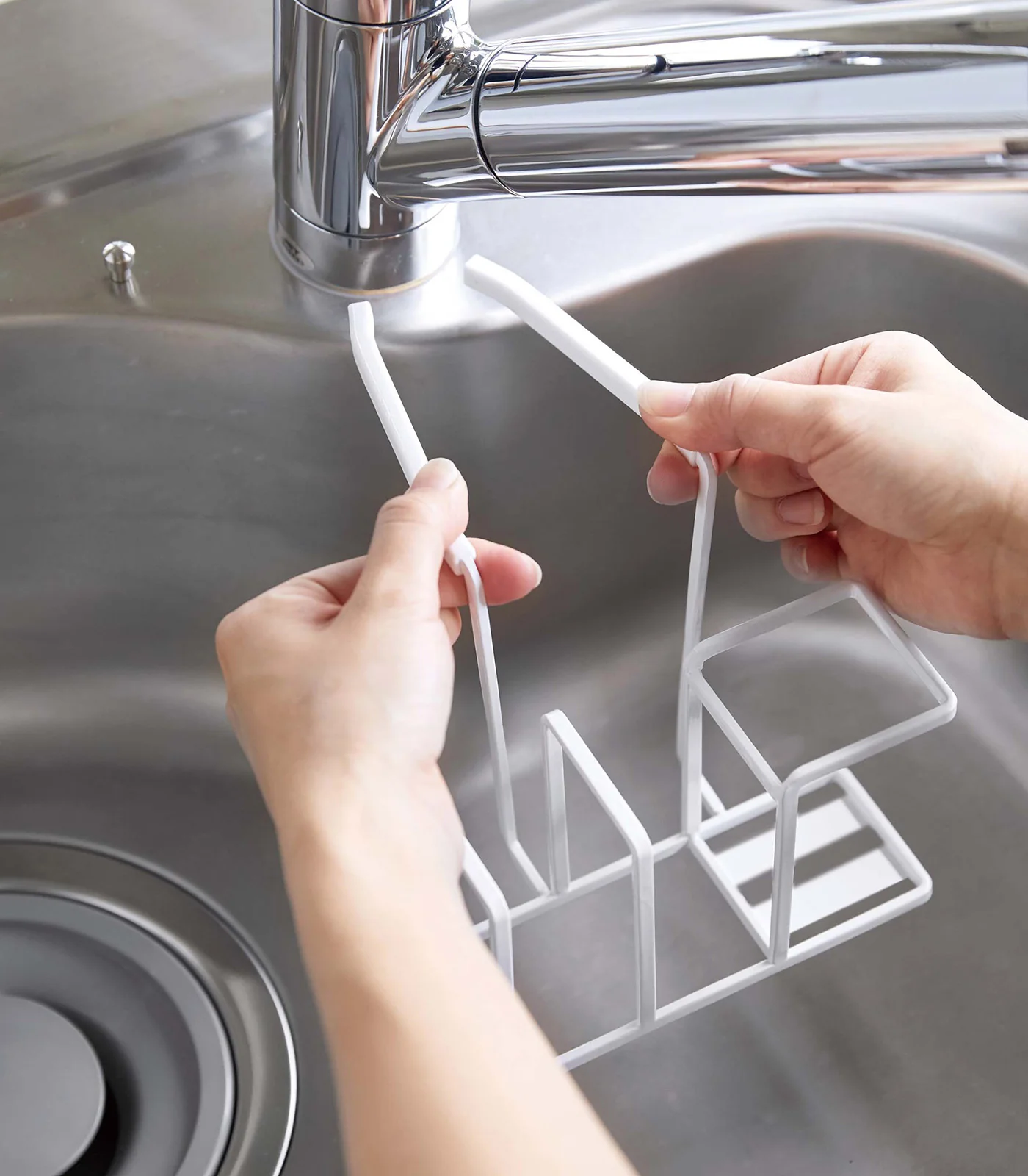 Faucet-Hanging Sponge & Brush Holder - Steel - Image 4