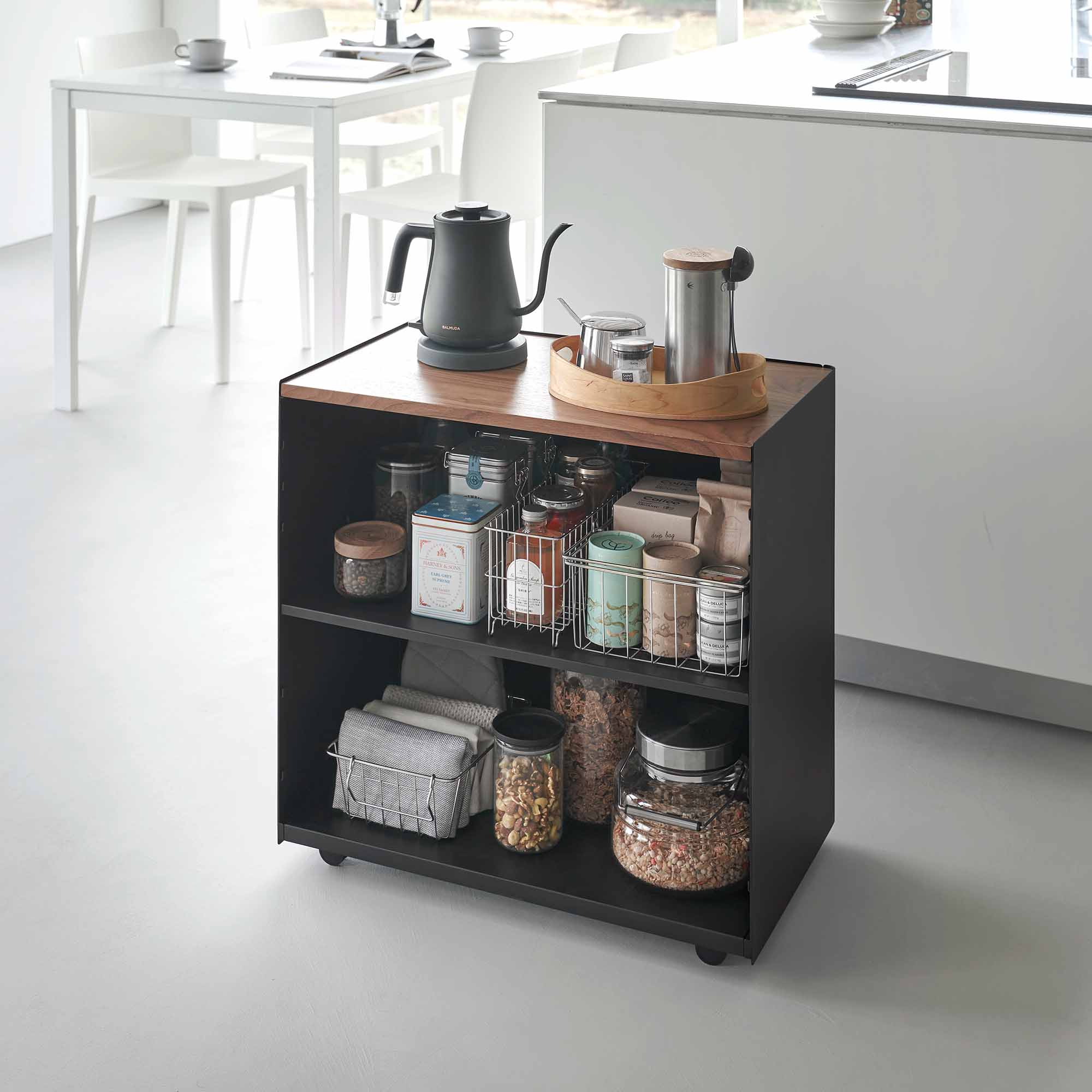 Mobile Hideaway Storage Cart (23" H) - Steel + Wood - Image 10