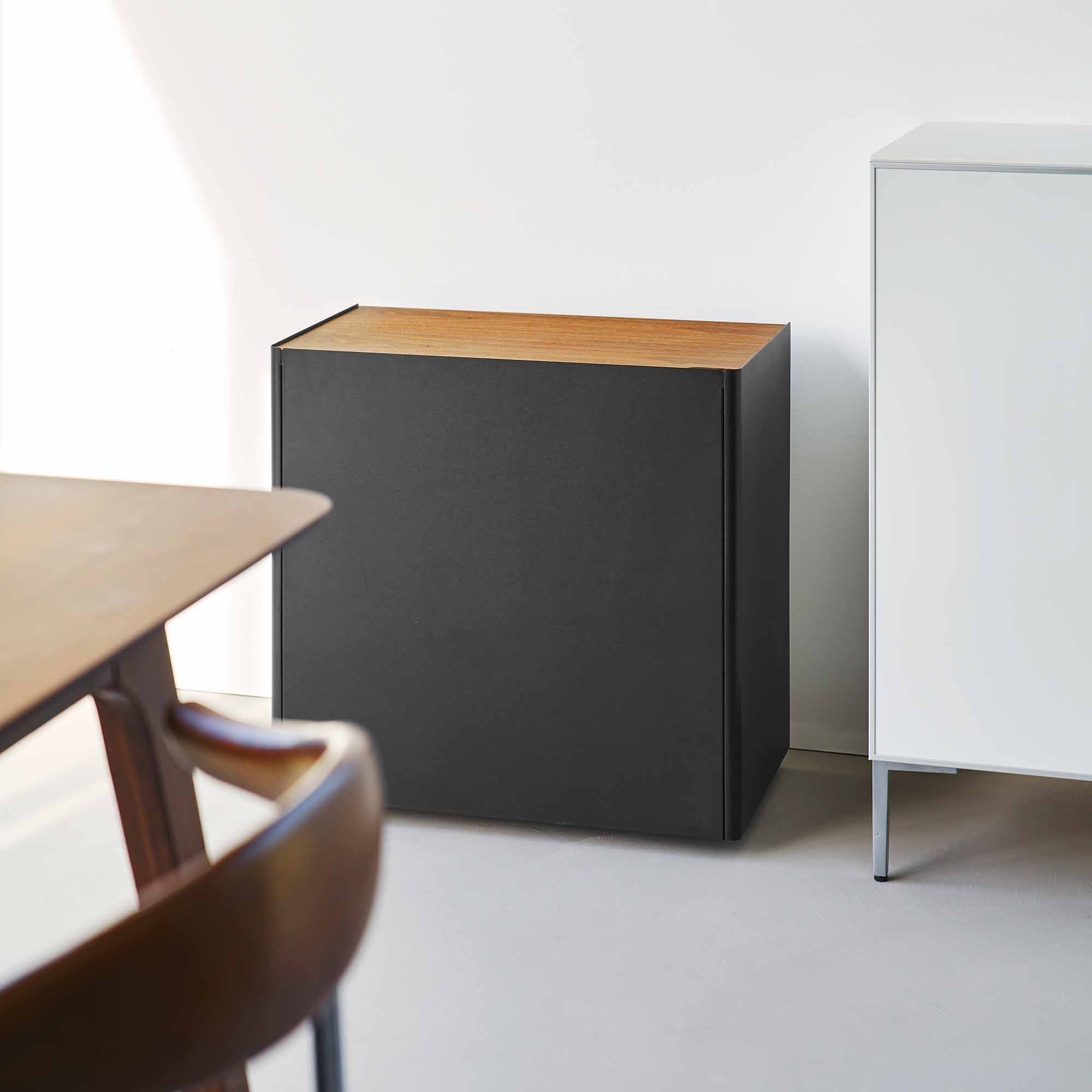 Mobile Hideaway Storage Cart (23" H) - Steel + Wood - Image 14