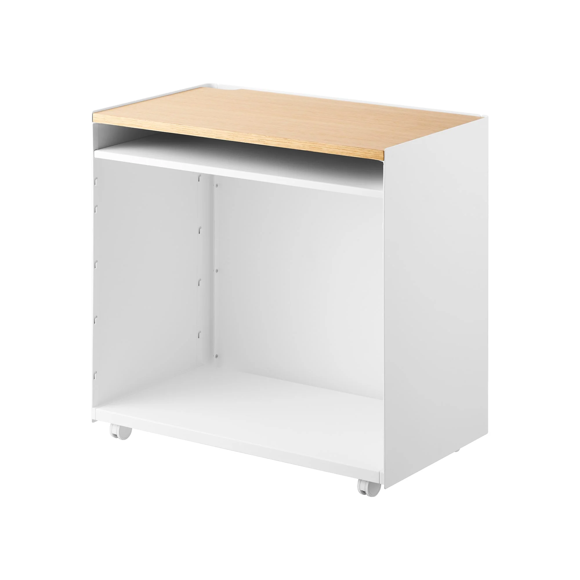 Mobile Hideaway Storage Cart (23" H) - Steel + Wood - Image 9