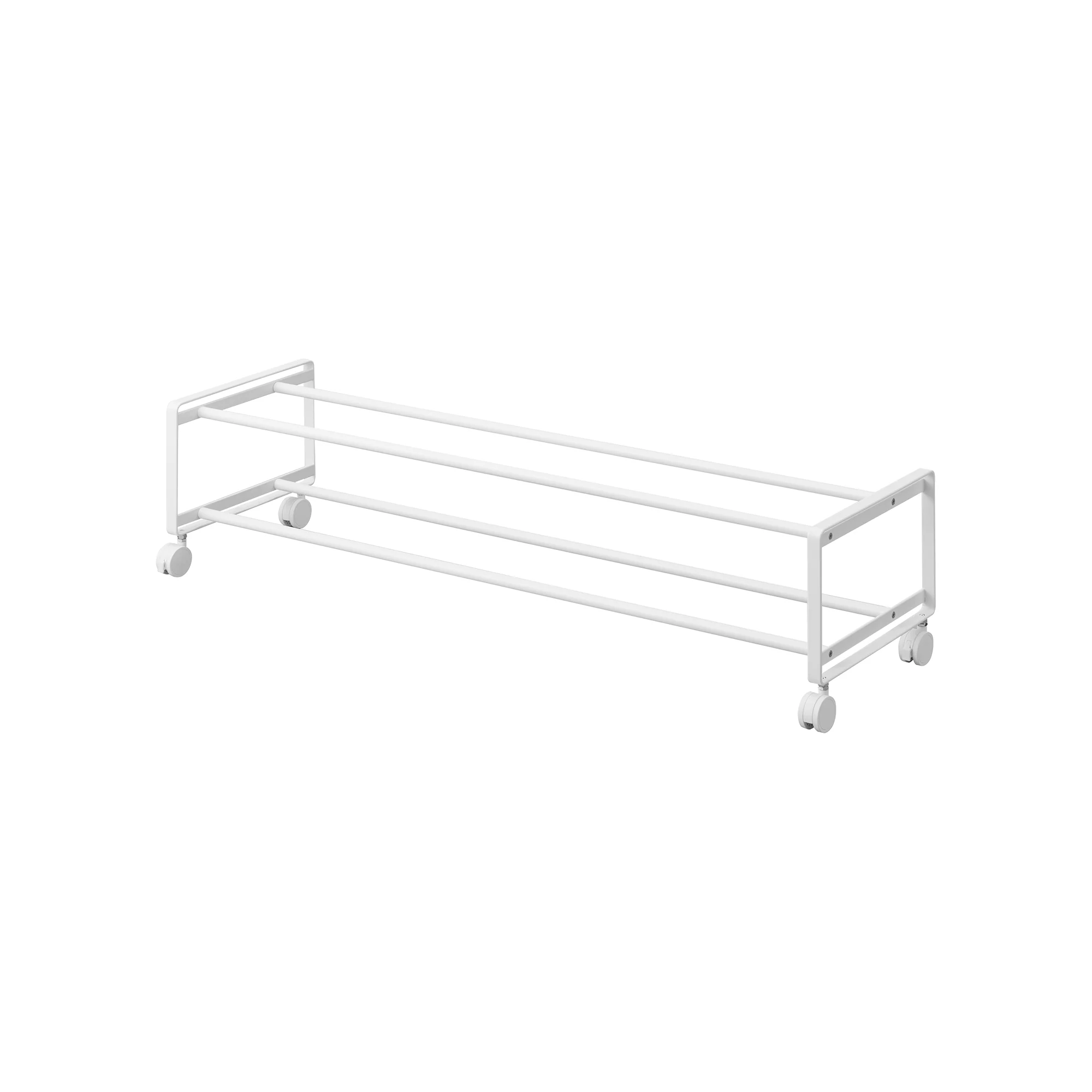 Two-Tier Rolling Shoe Rack (" H) - Steel - Image 8