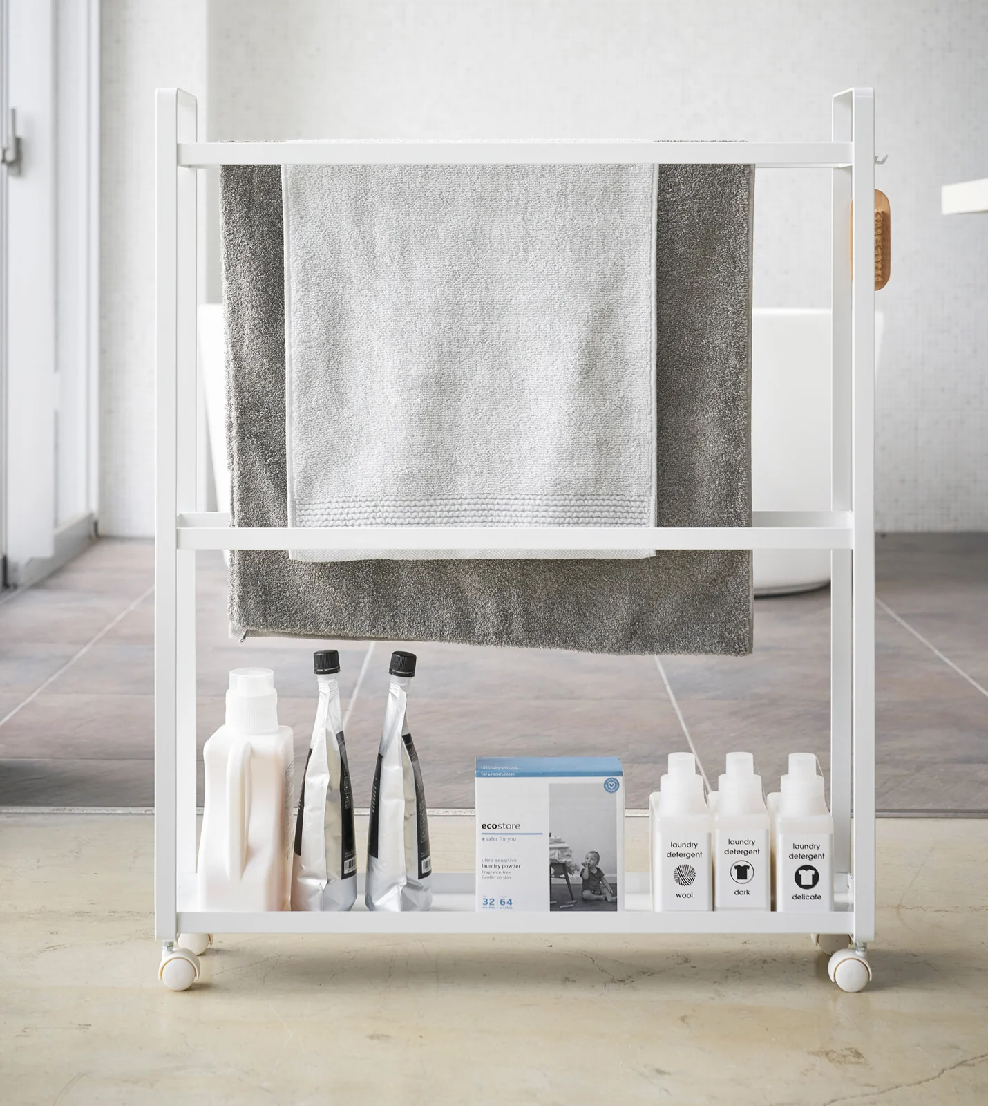 Rolling Towel Rack (33" H) - Steel - Image 4