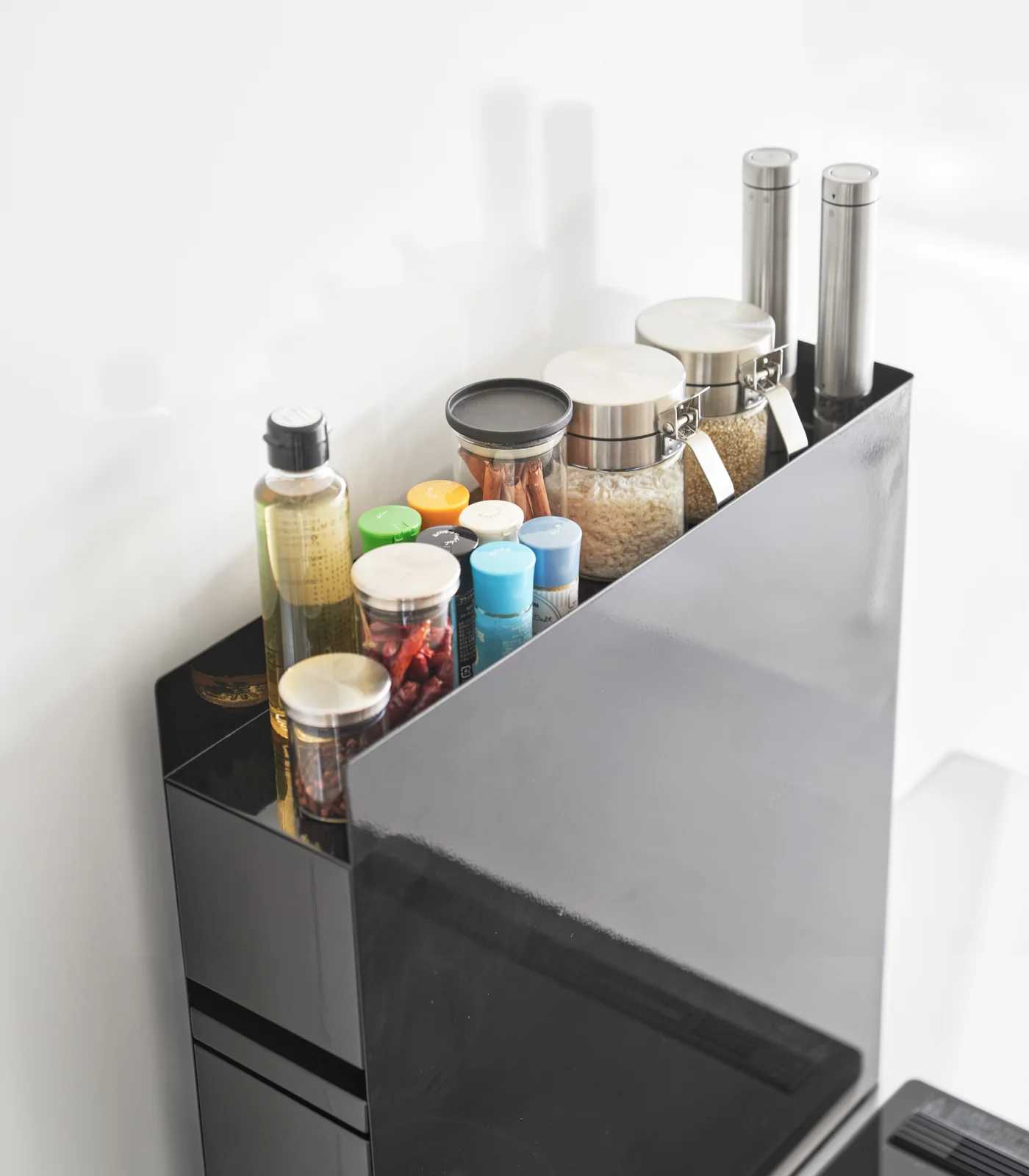 Two-Tier Sliding Drawer Seasoning Rack - Steel - Image 16