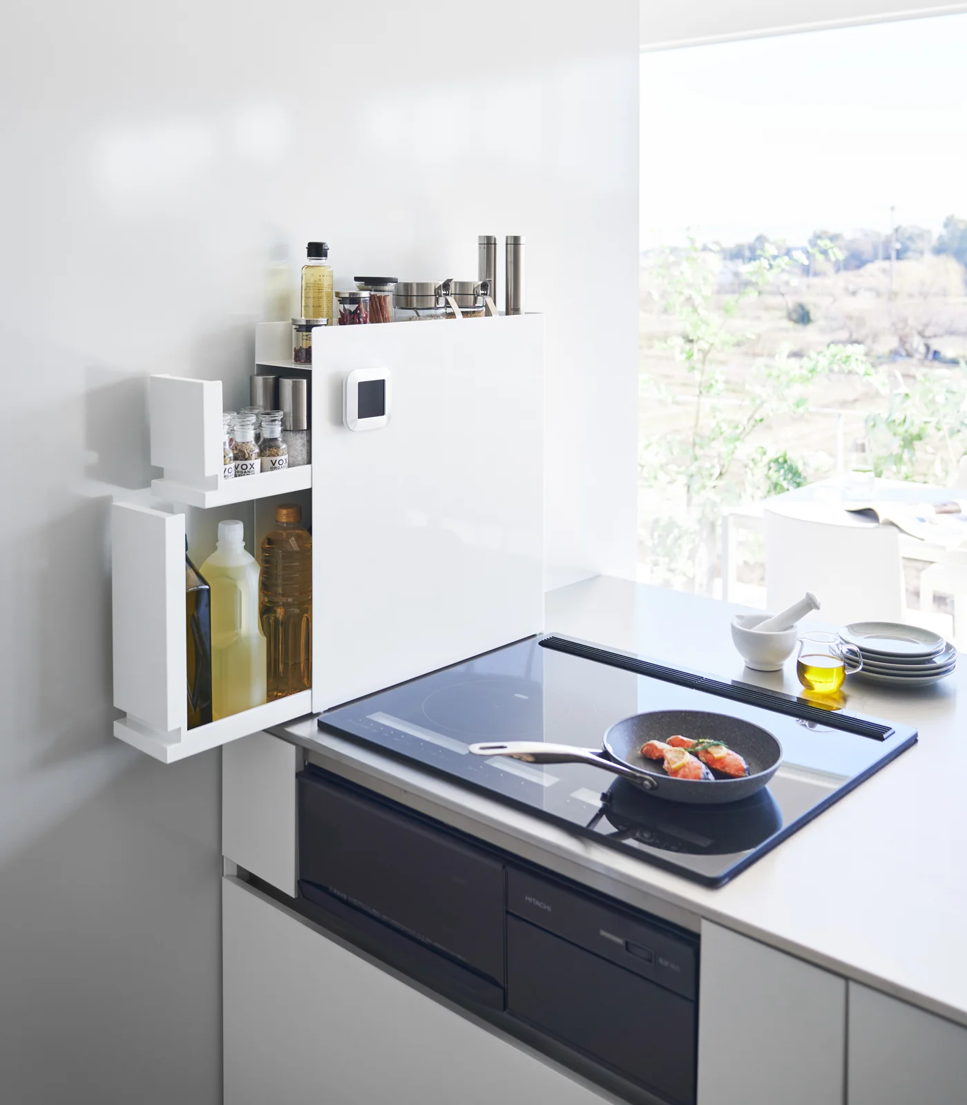 Two-Tier Sliding Drawer Seasoning Rack - Steel - Image 2